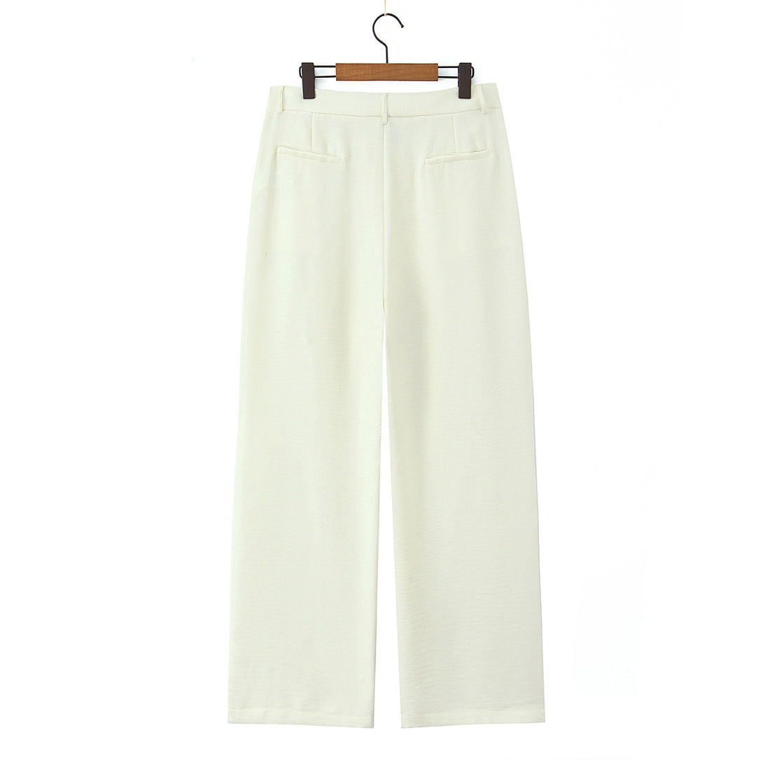 Damen Hochtaillierte leichte Palazzo-Hose mit weitem Bein und vorderer Bundfalte Echoarchiv