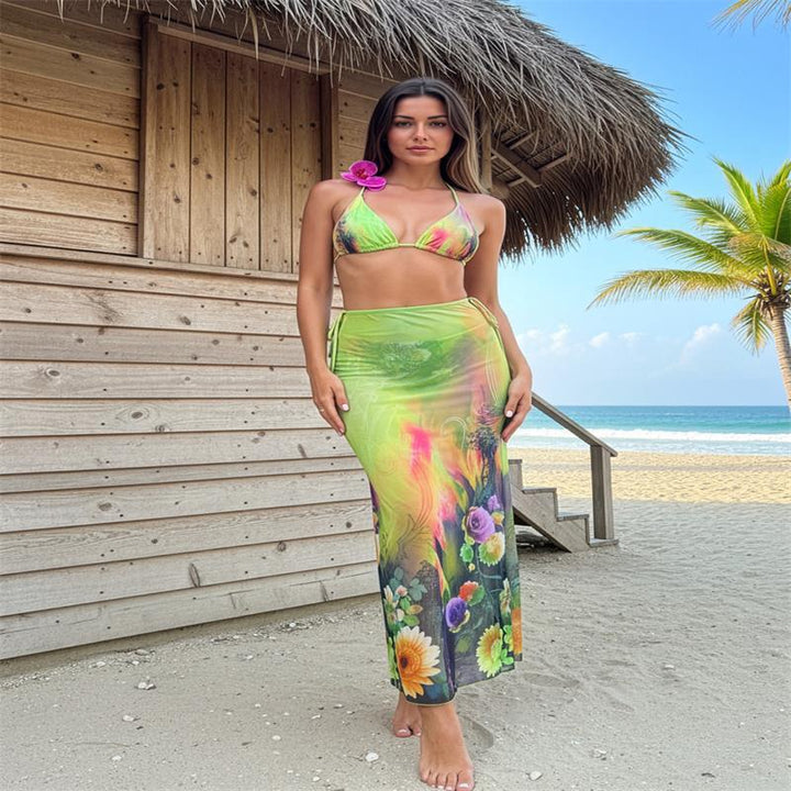 Damen Strandkleid mit floralem Muster Echo Archiv