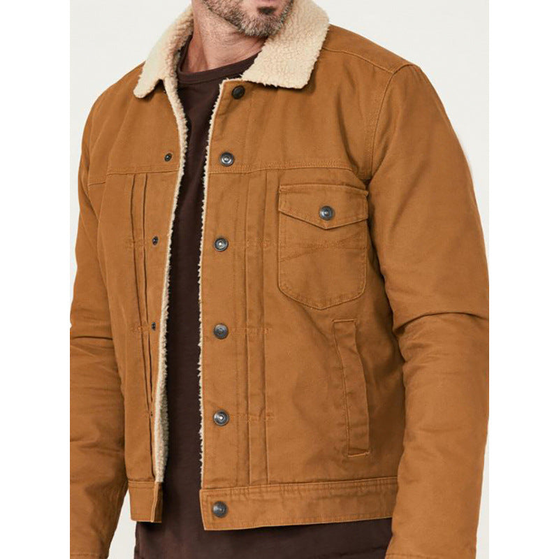 Herren Denimjacke mit weichem Sherpa-Futter Echoarchiv