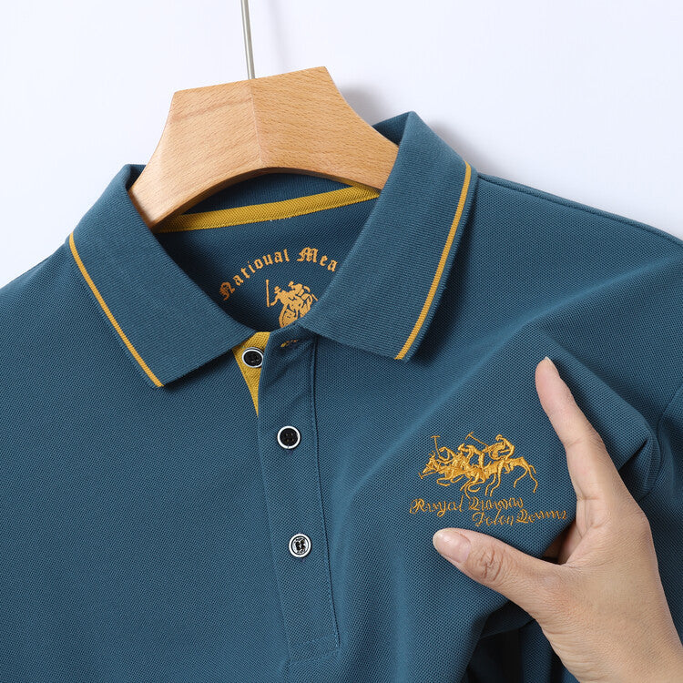 Herren Sportliches Poloshirt mit strukturiertem Kragen und atmungsaktiven Eigenschaften Echoarchiv