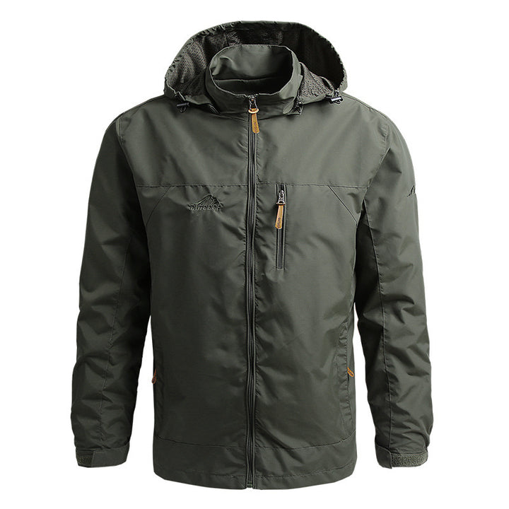 Herren Ultraleichte Trekking-Kapuzenjacke mit Mesh‑Innenfutter, Brustzip und Klettmanschetten Echo Archiv