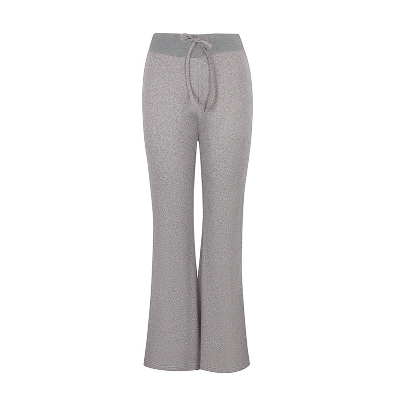 Damen Flared Loungehose mit hohem Bund und elastischem Kordelzug Echo Archiv