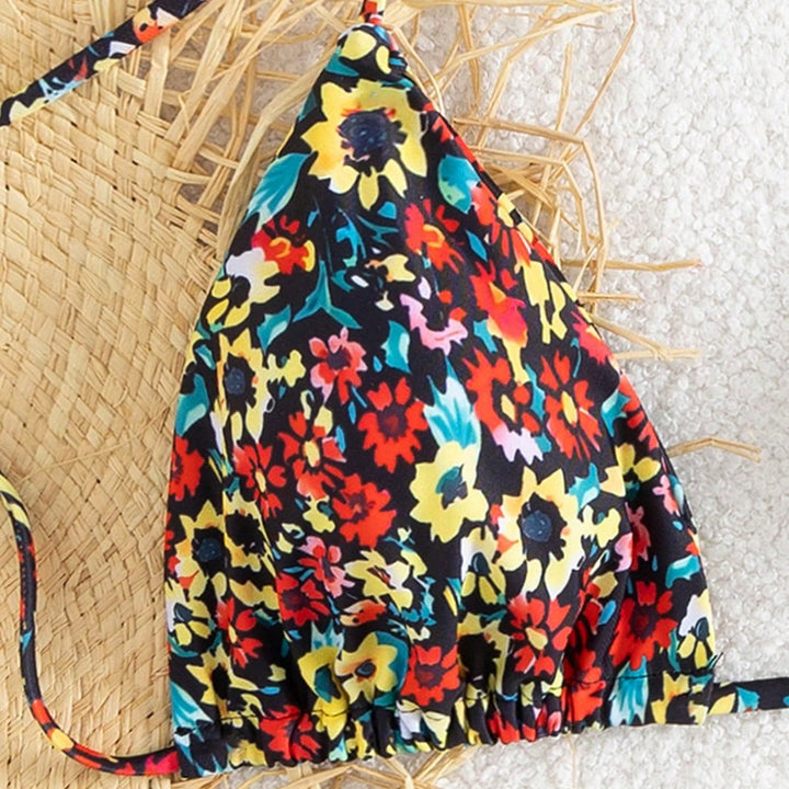 Damen Triangel-Bikini mit verspieltem Blumenmuster Echo Archiv