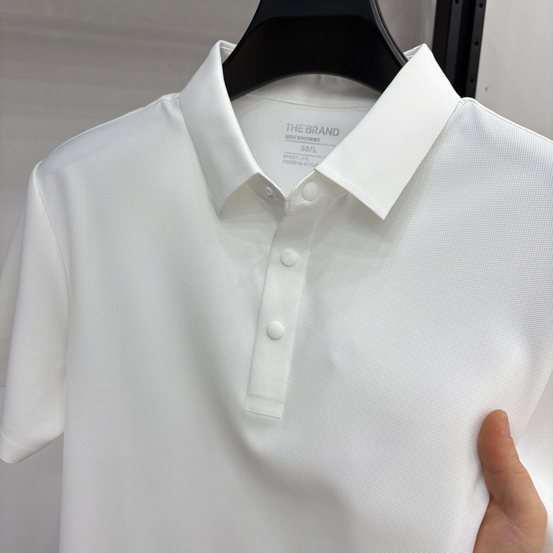Herren Poloshirt mit atmungsaktivem Funktionsgewebe und innovativer Knopfleiste Echoarchiv