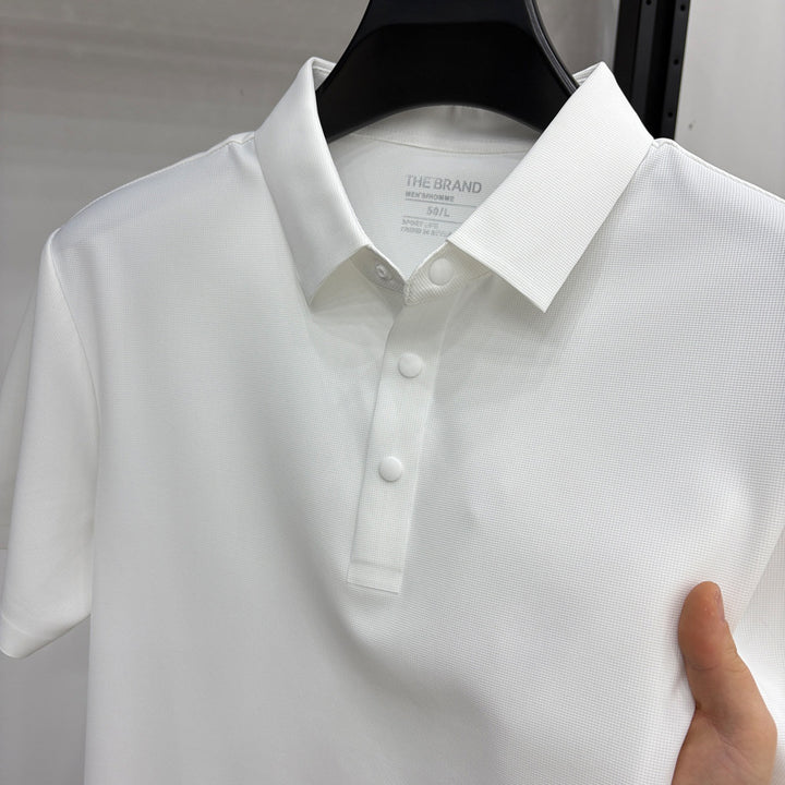Herren Poloshirt mit atmungsaktivem Funktionsgewebe und innovativer Knopfleiste Echoarchiv