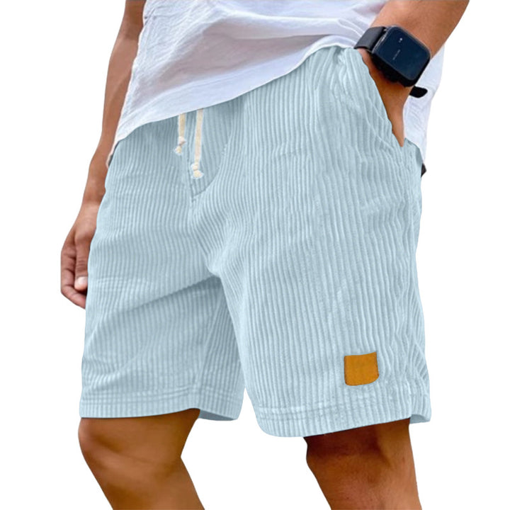 Herren nan Feincord-Shorts mit elastischem Tunnelzugbund, Kordelzug und tiefen Eingrifftaschen Echo Archiv