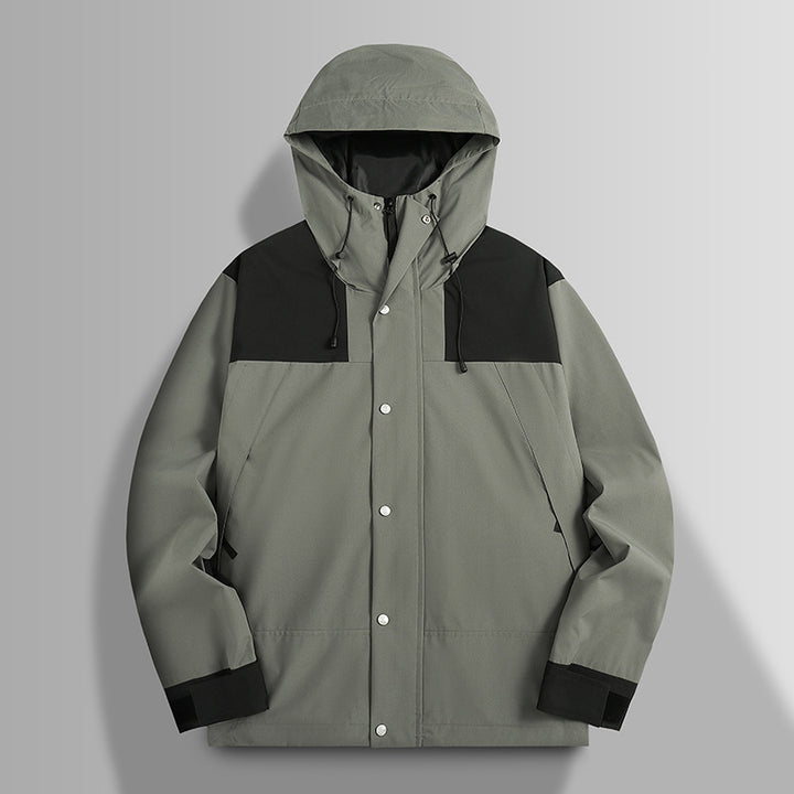 Herren Wasserfeste Softshelljacke mit Kapuze, verstellbaren Bündchen und verdeckter Druckknopfleiste Echo Archiv