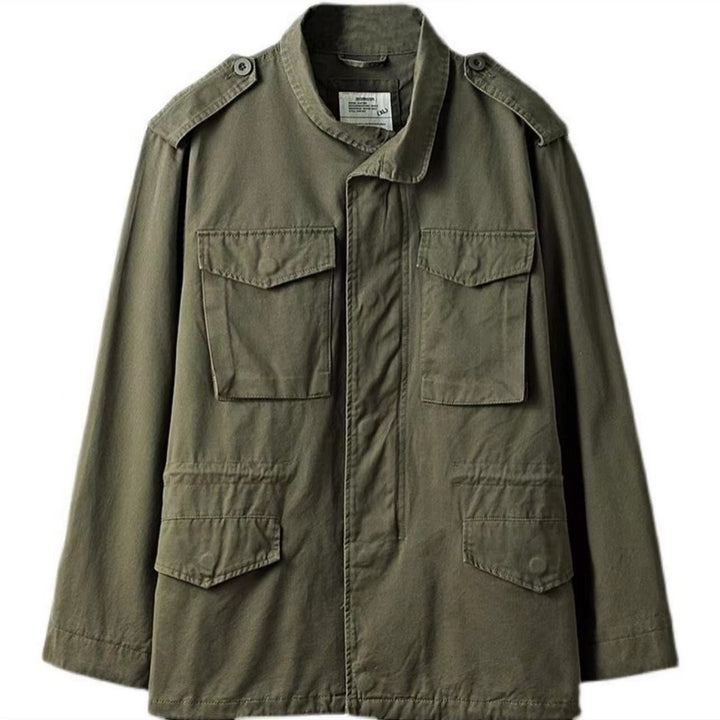 Herren nan leichte Baumwoll-Feldjacke mit aufgesetzten Taschen und Schulterklappen Echo Archiv