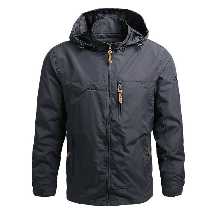 Herren Ultraleichte Trekking-Kapuzenjacke mit Mesh‑Innenfutter, Brustzip und Klettmanschetten Echo Archiv