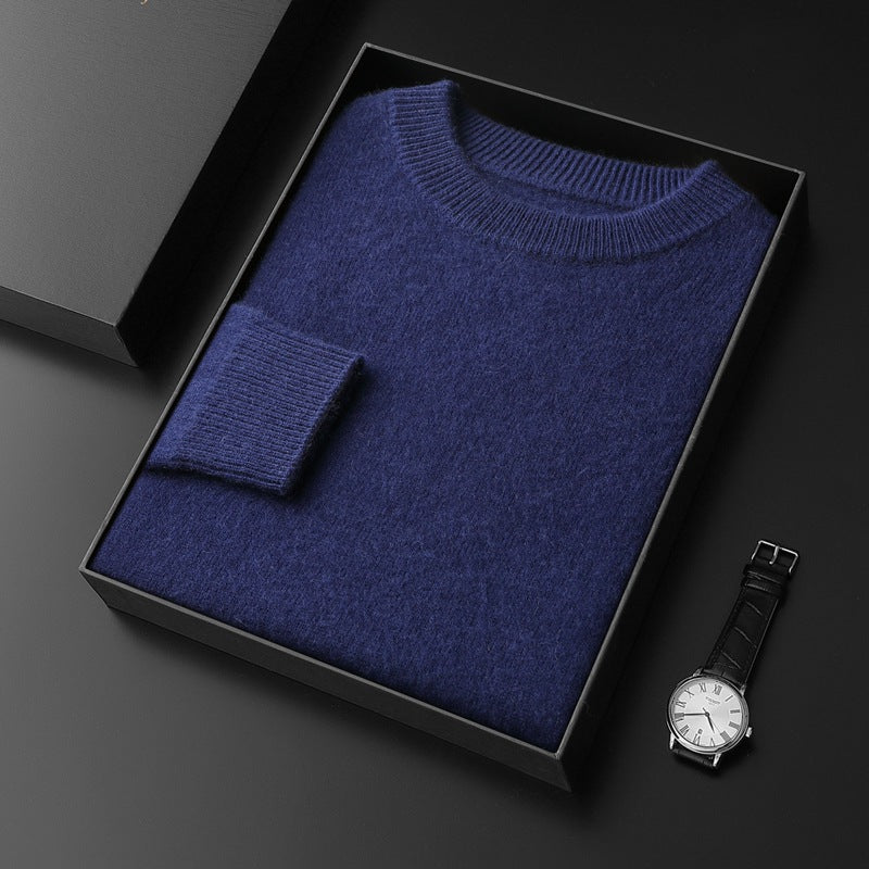 Herren Rundhals-Pullover im Kaschmir‑Look mit extraweichem Flor und Geschenkbox Echoarchiv