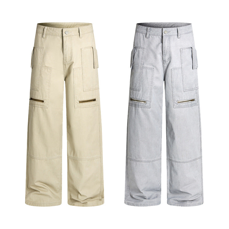 Herren Baggy-Cargohose im Workwear-Stil mit großen aufgesetzten Taschen und Zipper-Details Echo Archiv