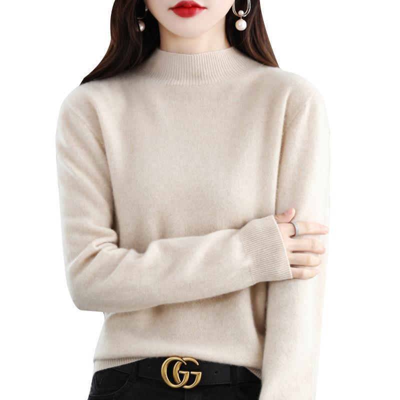 Damen Ultraleichter Mockneck-Feinstrickpullover in Kaschmir‑Optik Echoarchiv