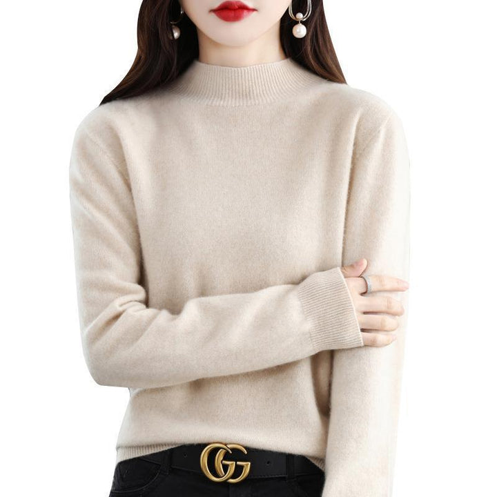 Damen Ultraleichter Mockneck-Feinstrickpullover in Kaschmir‑Optik Echoarchiv