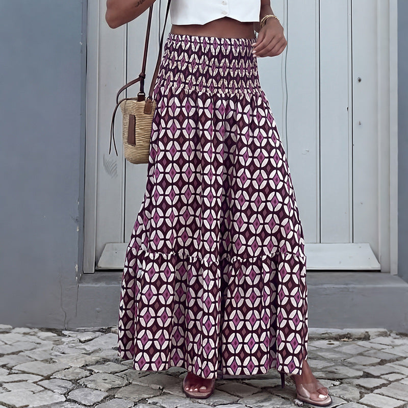 Damen Eleganter Maxirock im Ethno-Design Echo Archiv