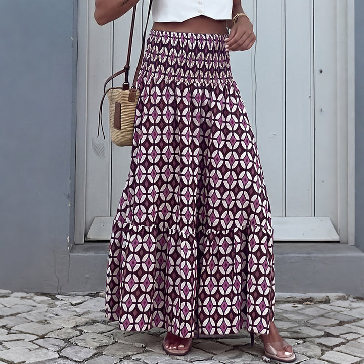 Damen Eleganter Maxirock im Ethno-Design Echo Archiv