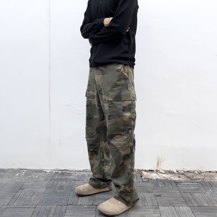 Herren Modische Cargohose mit mehreren Taschen Echo Archiv