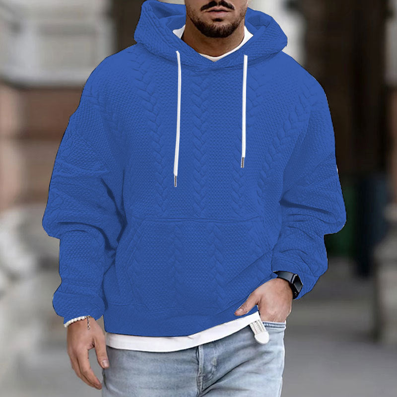 Herren Modischer Grobstrick Kapuzenpullover – Cavarno
