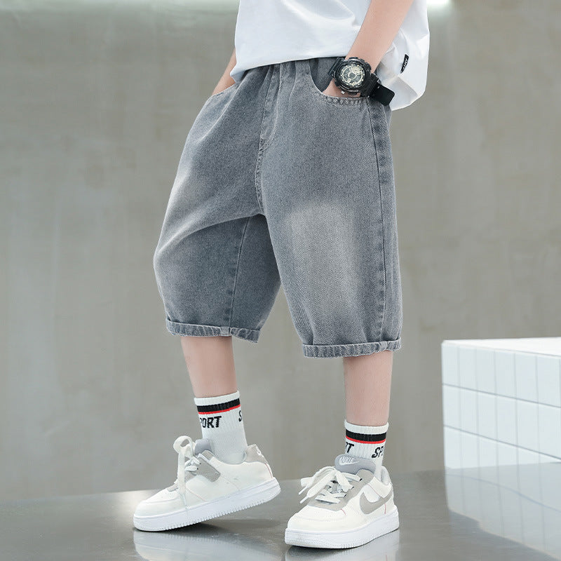 Unisex lässige Denim-Shorts mit kreativen Applikationen Echo Archiv