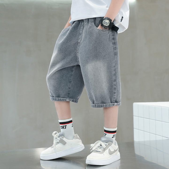 Unisex lässige Denim-Shorts mit kreativen Applikationen Echo Archiv