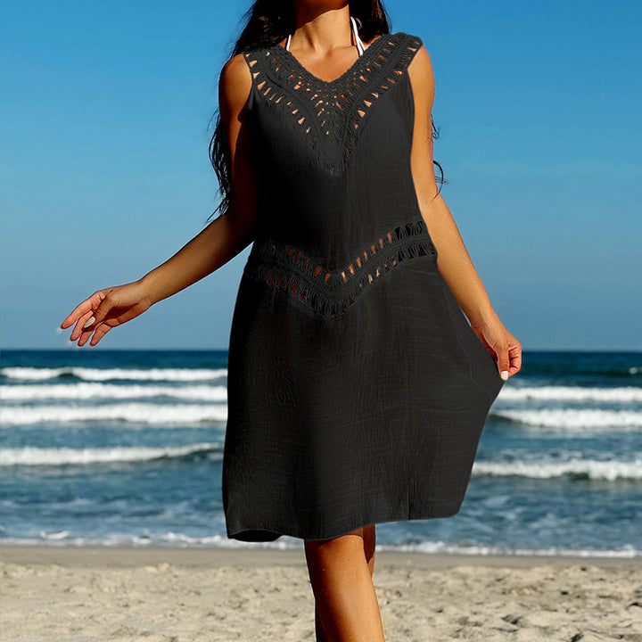 Damen trendiges Häkelkleid mit raffinierter Schnittführung und luftiger Silhouette Echo Archiv