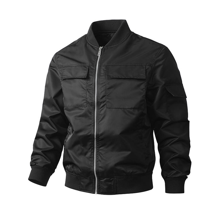 Herren moderne Bomberjacke mit praktischen Reißverschlusstaschen Echoarchiv