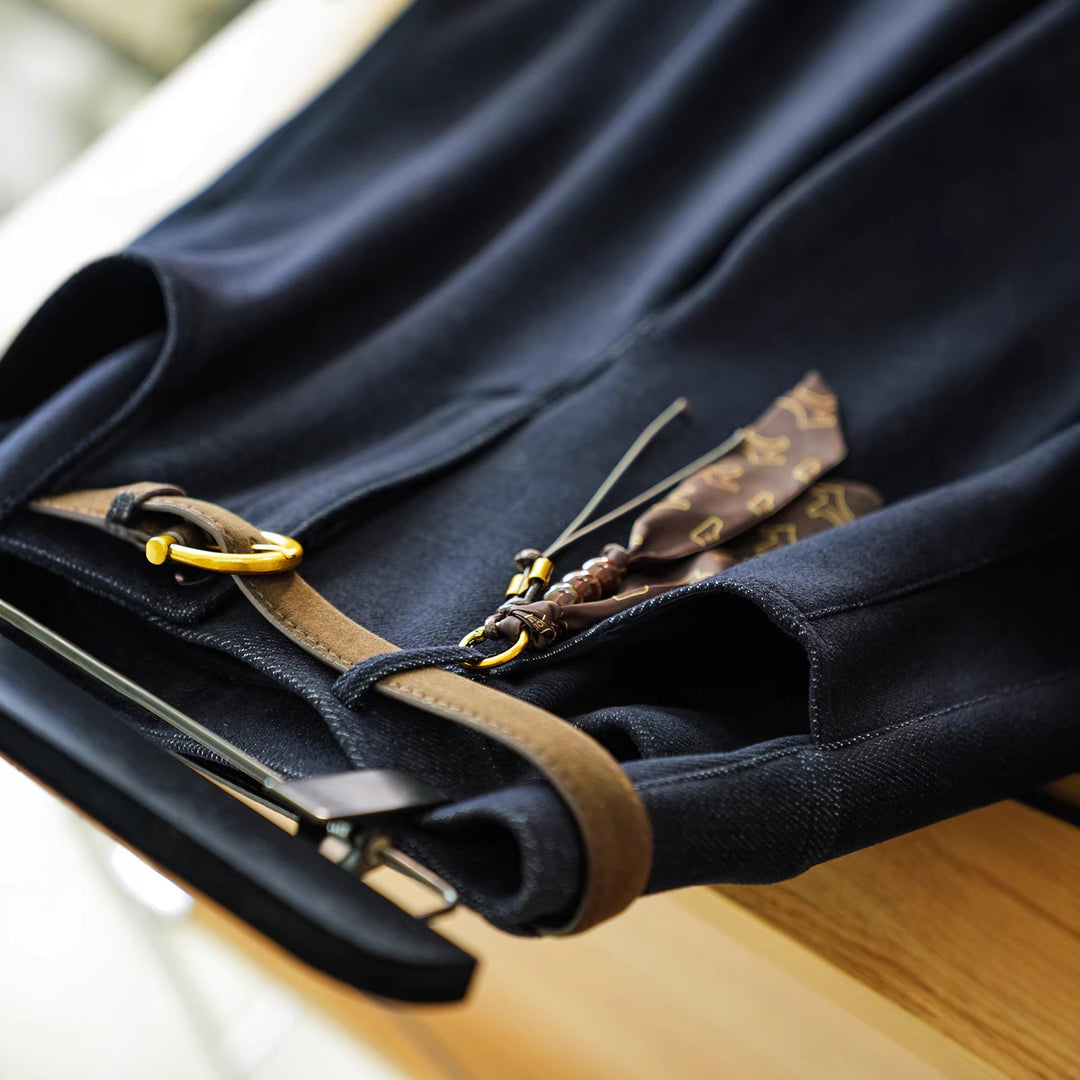 Damen Bequeme und modische Hose mit Gürtel Echoarchiv