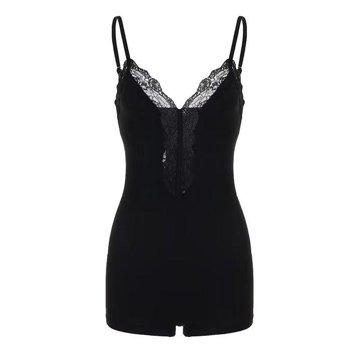 Damen Nachtwäsche Bodysuit mit raffiniertem Spitzendetail Echo Archiv