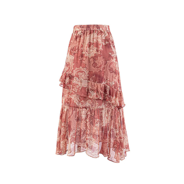 Damen Maxi-Rock mit voluminösem Stufendesign Echo Archiv