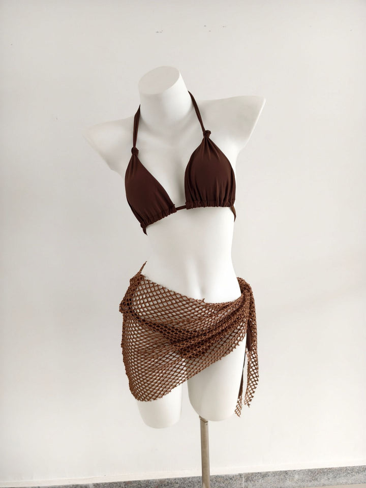 Damen Triangel-Bikini mit modischen Netzrock-Details Echo Archiv