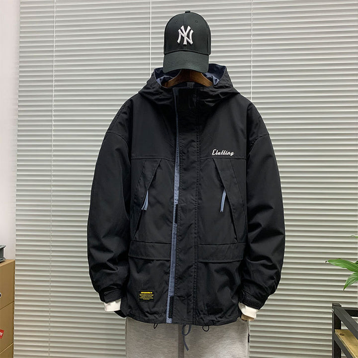 Herren funktionale Outdoor-Jacke mit praktischen Taschen und verstellbarem Bund Echoarchiv
