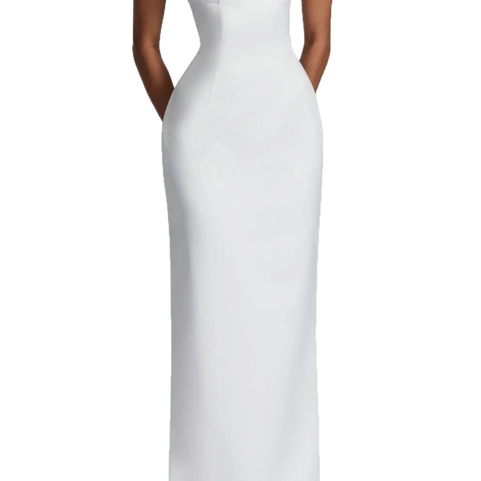 Damen Elegantes langes Hochzeitskleid Echo Archiv