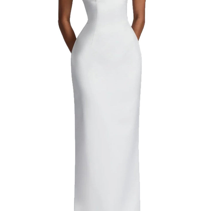 Damen Elegantes langes Hochzeitskleid Echo Archiv
