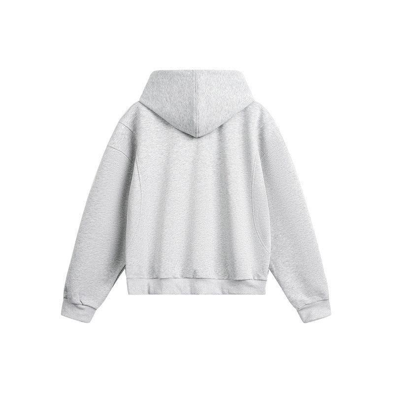 Unisex Oversize Kapuzen-Sweatjacke aus French-Terry mit Raglanärmeln und Zweiwegreißverschluss Echoarchiv