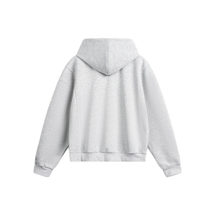 Unisex Oversize Kapuzen-Sweatjacke aus French-Terry mit Raglanärmeln und Zweiwegreißverschluss Echoarchiv