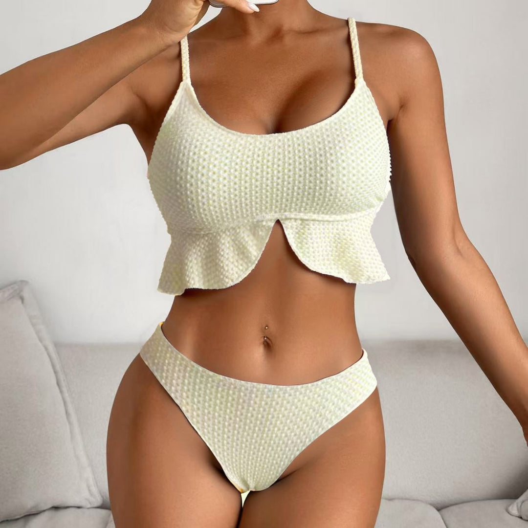 Damen Flattertop-Bikini mit hohem Bund Echo Archiv