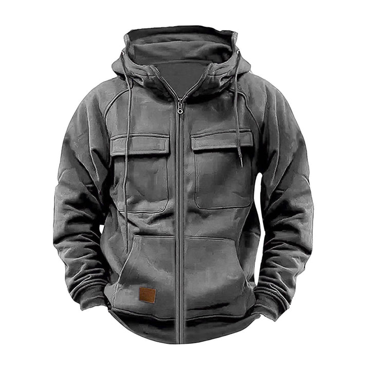 Herren Fleece-Kapuzenjacke mit praktischen Taschen und ergonomischer Passform Echoarchiv
