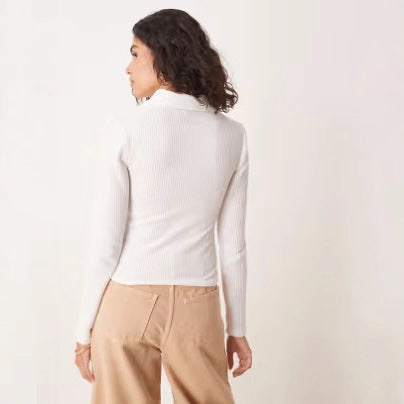 Damen Langarmshirt mit Knopfleiste Echo Archiv