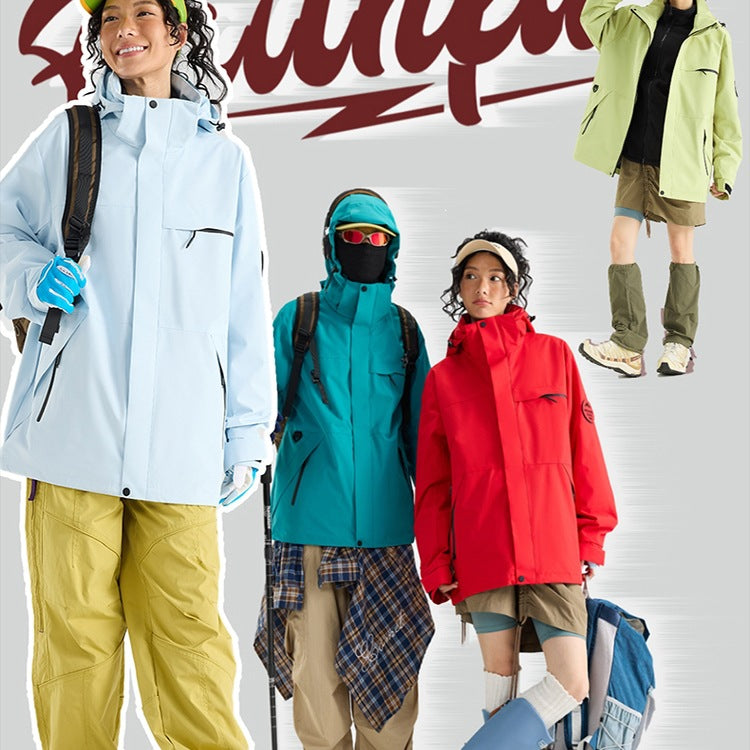 Herren Wasserdichte Outdoor-Softshelljacke mit Kapuze, hohem Stehkragen & Reißverschlusstaschen Echoarchiv