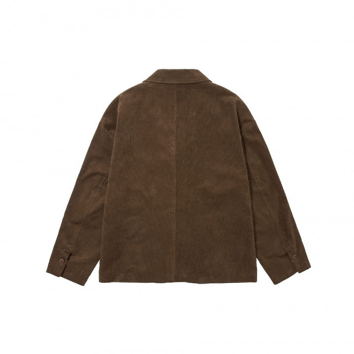 Herren Kastenförmiger Cord-Blouson mit Reverskragen, aufgesetzten Taschen und lockerer Silhouette Echo Archiv