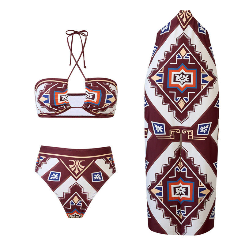 Damen Bikini-Set mit raffiniertem Wickeldesign und trendigem Mustermix Echo Archiv