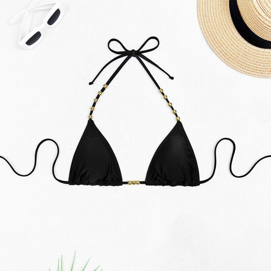 Damen Triangel-Bikini mit dekorativen goldfarbenen Akzenten Echo Archiv