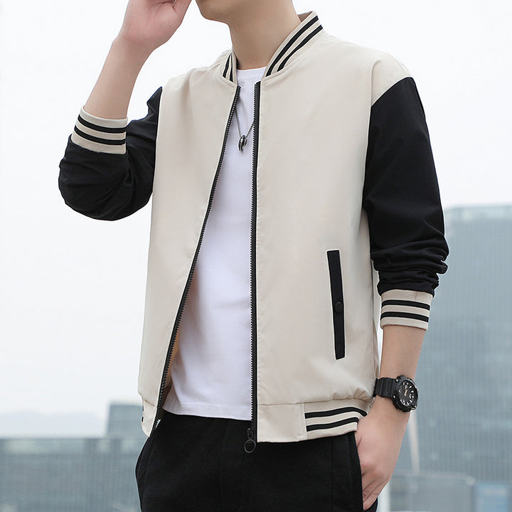 Herren Leichte Übergangsjacke mit Strickkragen Echo Archiv