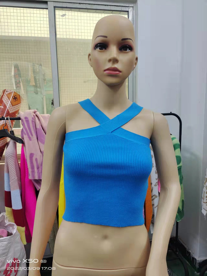 Damen Crop-Top mit schickem Kreuz-Trägerdesign Echo Archiv