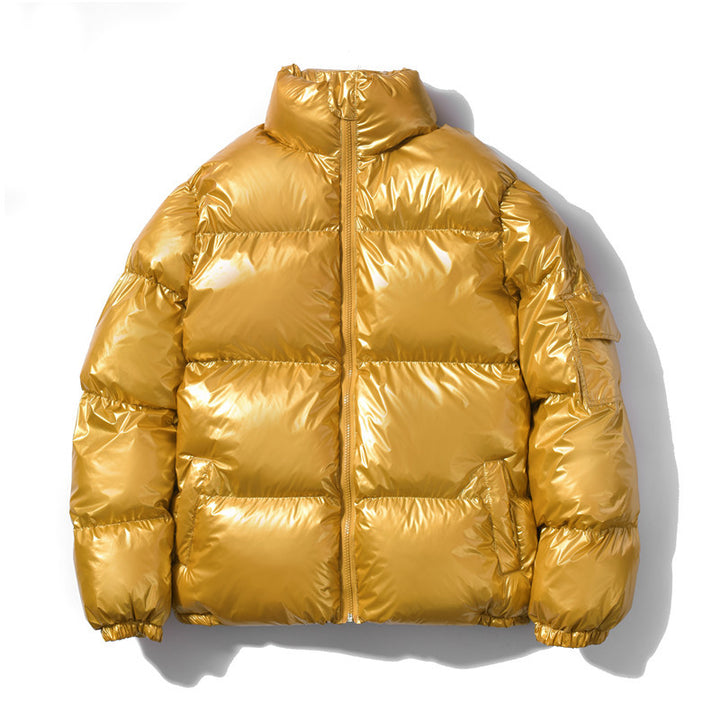 Herren nan glänzende Oversize Daunenoptik Steppjacke mit hohem Stehkragen und elastischen Bündchen Echo Archiv