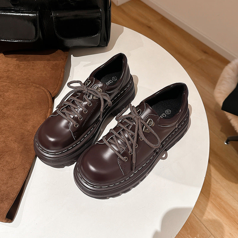 Damen Chunky-Plateau‑Schnürer im Derby‑Look mit profilierter Lug‑Sohle Echo Archiv