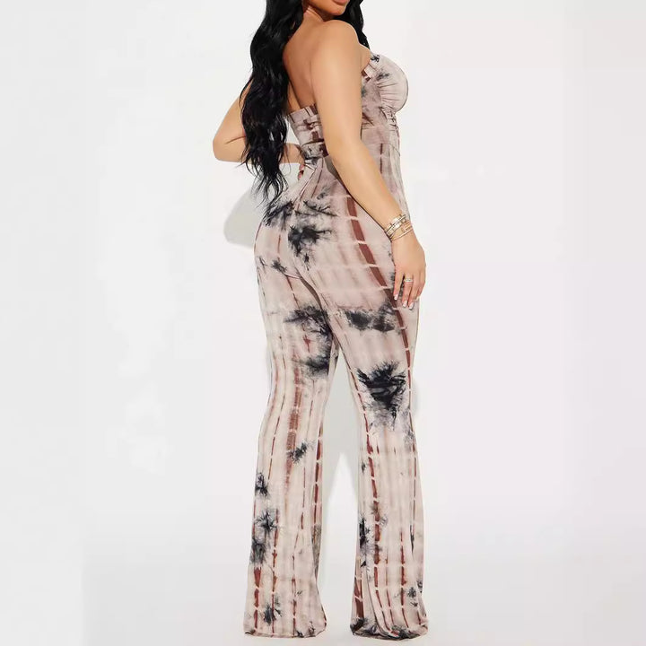 Damen Strapless Jumpsuit mit Raffungen und lässigem Schnitt Echo Archiv