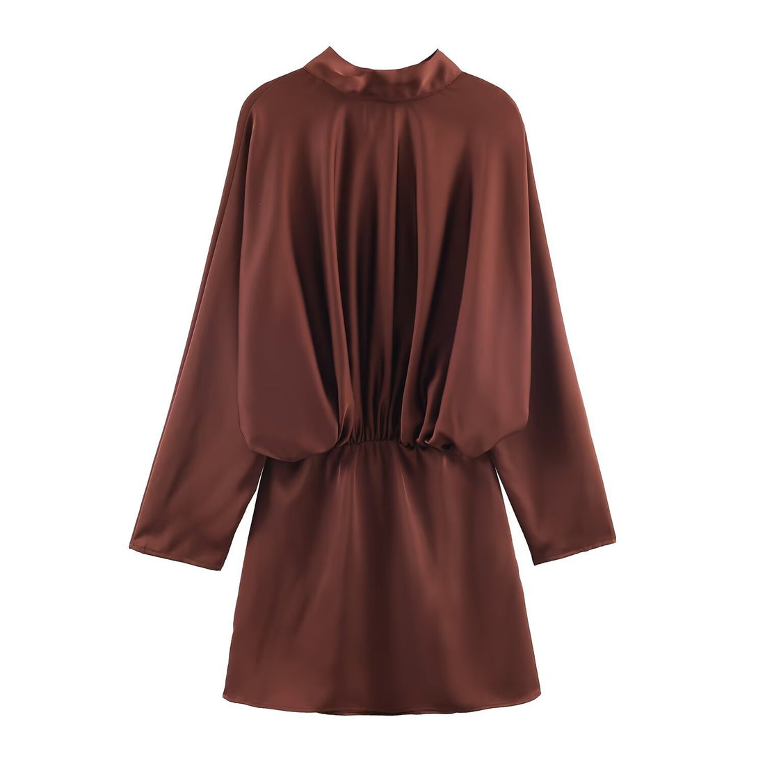 Damen Kurzes A-Linien-Kleid mit Rosen-Jacquard, Volantärmeln und Ziergürtel Echoarchiv