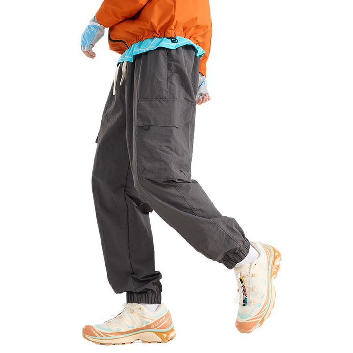 Herren Leichte Utility-Cargo-Hose aus Ripstop mit elastischem Saum und Mehrfachtaschen Echoarchiv