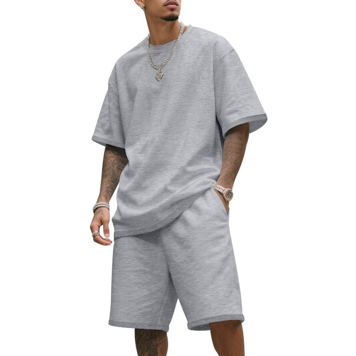Herren Freizeit-T-Shirt und Shorts-Set aus atmungsaktivem Material Echoarchiv