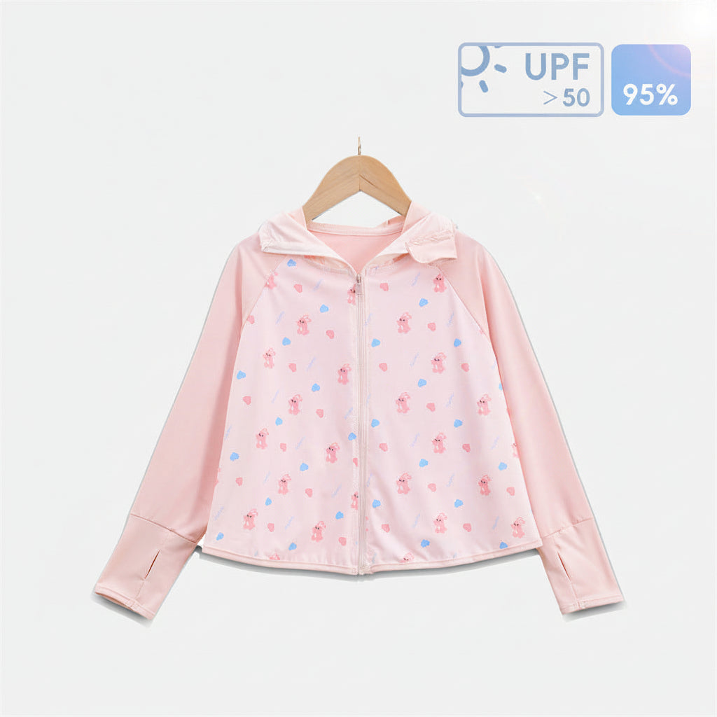 Mädchen Übergangsjacke mit Kapuze und niedlichem Tiermotiv Echo Archiv
